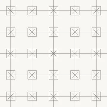 Square star geometric grid pattern, seamless pattern in line design. square Stock Illustration