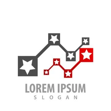 Square star network connect concept design. Symbol graphic template element v Stock Illustration