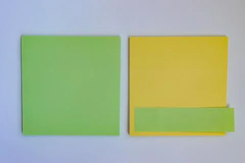 Square stickers for study notes and office back to school copy space Stock Photos