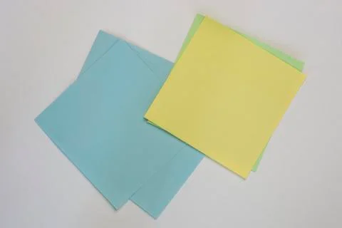 Square stickers for study notes and office back to school copy space Stock Photos