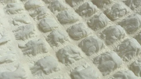 Square Stitched Fabric Texture, Slider Shot Stock Footage 273945516