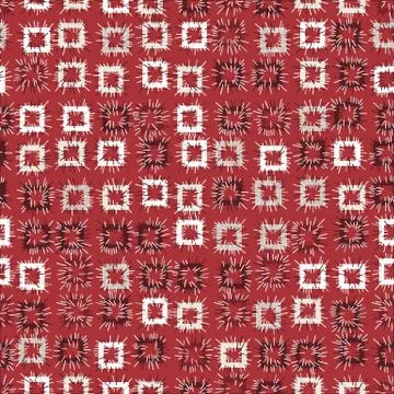 Square stitched patches seamless vector pattern in red color Illustrazione stock