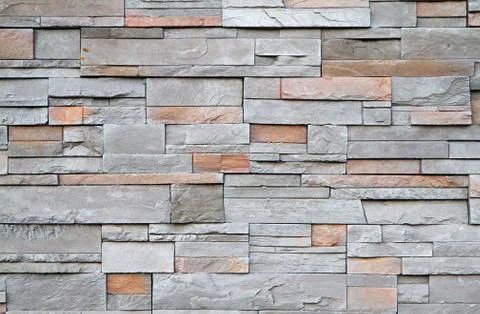 Square stone wall close up Stock Photos