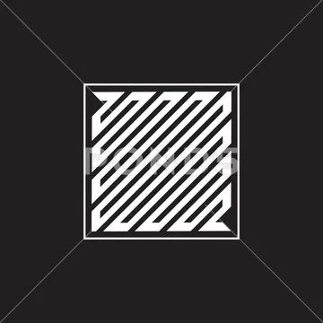 Square stripes infinity line geometric logo vector Stock Illustration