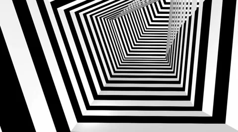 Square stripes tunnel 스톡 동영상 32349007