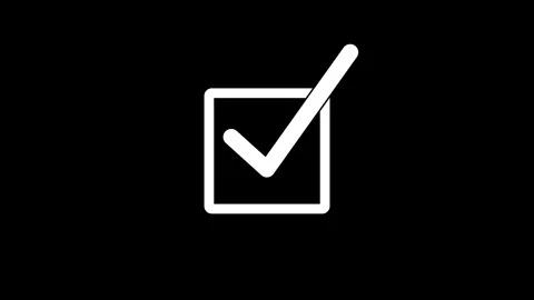 Square Stroke Checkbox Symbol Animation Simple Design, Simple Stroke Square.. Stock Footage 308090108