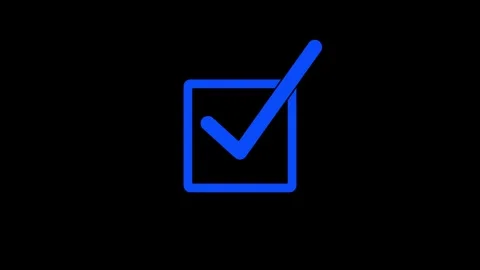 Square Stroke Checkbox Symbol Animation Simple Design, Simple Stroke Square.. Stock Footage 308090115