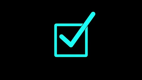 Square Stroke Checkbox Symbol Animation Simple Design, Simple Stroke Square.. Stock Footage 308090116