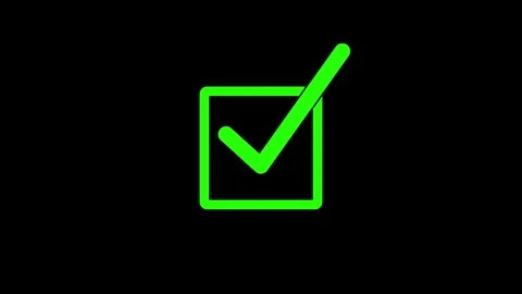 Square Stroke Checkbox Symbol Animation Simple Design, Simple Stroke Square.. Stock Footage 308090118