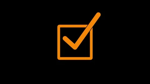 Square Stroke Checkbox Symbol Animation Simple Design, Simple Stroke Square.. Stock Footage 308090120