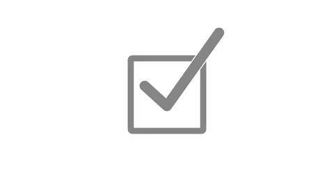 Square Stroke Checkbox Symbol Animation Simple Design, Simple Stroke Square.. Stock Footage 308090126