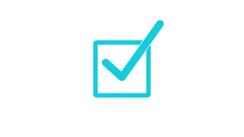 Square Stroke Checkbox Symbol Animation Simple Design, Simple Stroke Square.. Stock Footage 308090134
