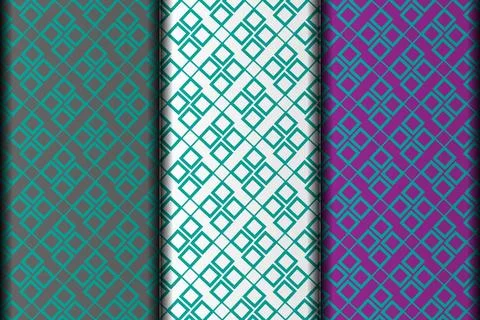 Square style vector eps floral pattern design. Stock Illustration