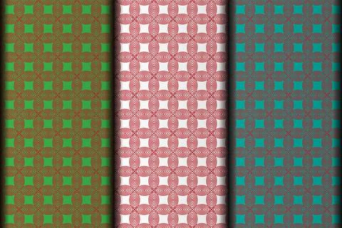 Square style vector eps pattern design template. Stock Illustration