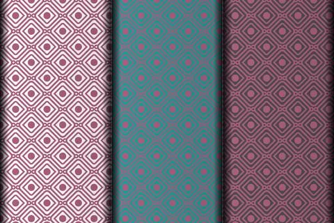 Square style vector eps seamless pattern design element. Stock Illustration