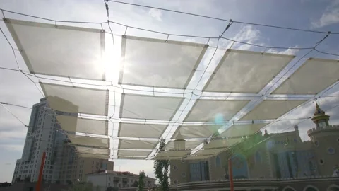 Square Sun Canopy Stock Footage 134284076