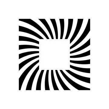 Square swirl design element. Stock Illustration