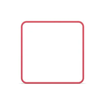 Square symmetric red glossy framework smooth angled edge presentation desig.. Stock Illustration
