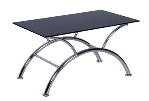 Square table with a glass table-top Stock Photos