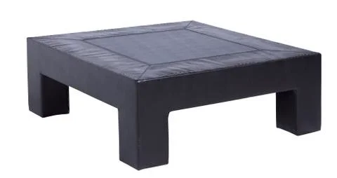 Square table with a glass table-top Stock Photos