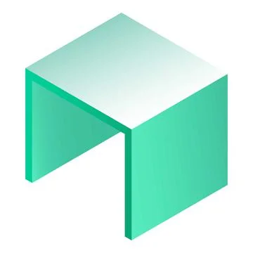 Square table icon, isometric style Stock Illustration