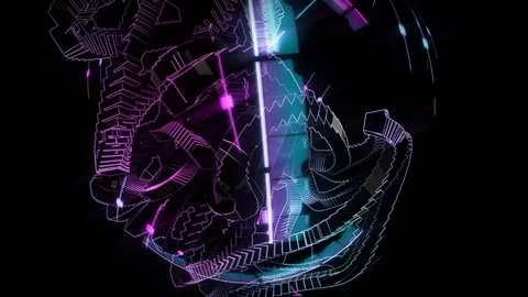 Square Tangler Looping Animation Stock Footage 73653468