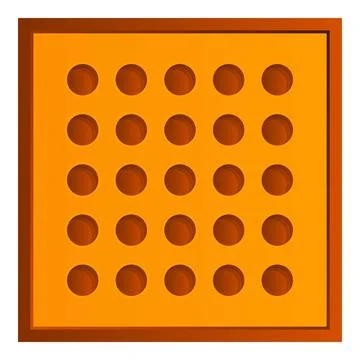 Square tea biscuit icon, cartoon style イラスト素材