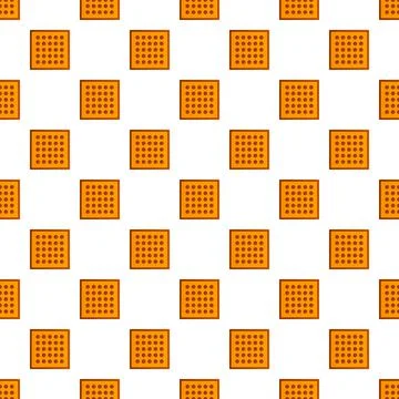 Square tea biscuit pattern seamless vector Illustrazione stock