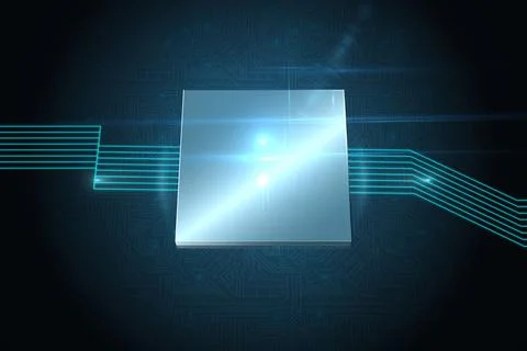 Square on technical background Stock Photos