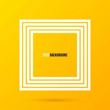 Square text frame on bright yellow background. EPS10 Stock Illustration