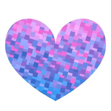 Square texture heart. Stock Illustration