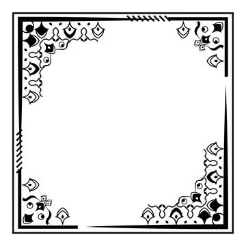 Square thai pattern border decorative art Illustrazione stock