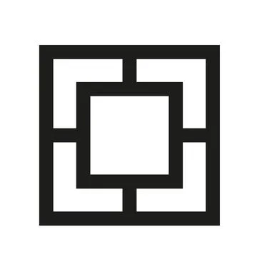 Square with thick walls icon thick square logotype Stock Illustration