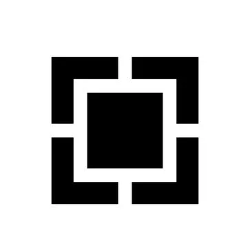 Square with thick walls icon thick square logotype Stock Illustration