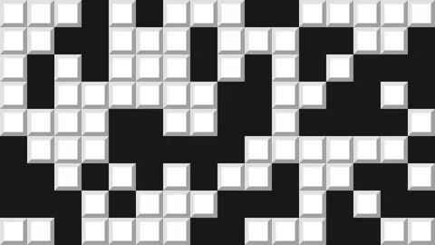 Square tile blocks mosaic abstract geometric shapes animated background. Stock Footage 242354239