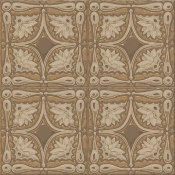 Square tile pattern, ceramic mosaic. Vector Illustrazione stock