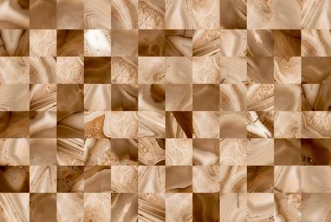 Square tiles, each showcasing a unique abstract design 스톡 일러스트