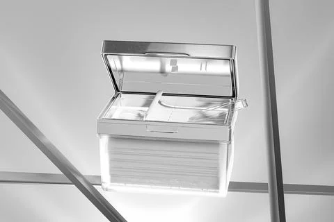 Square toner pad container with tweezer mockup Illustrazione stock