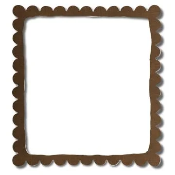 Square   torn paper frame   - 3D illustration Stock Illustration