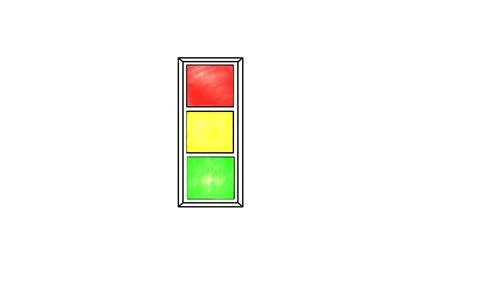 Square Traffic Light Illustration Stock Illustration