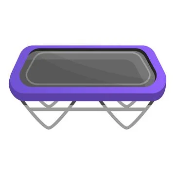 Square trampoline icon, cartoon style Stock Illustration