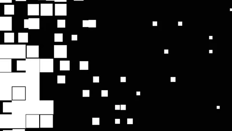 Square Transition Set. Monochrome Set of Transitions for projects. Slideshow, Br Stock Footage 151371248