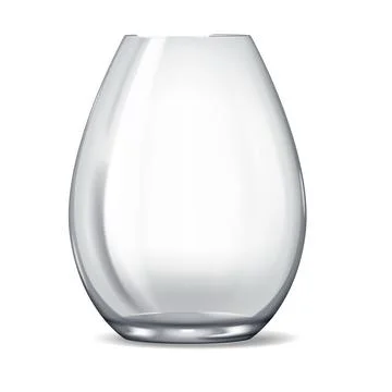 Square transparent glass vase with sharp edges Stock Illustration