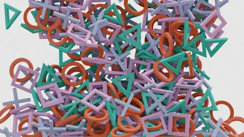 Square Triangle Circle Cross Animation Curtain Transition Alpha Channel Stock Footage 269497548