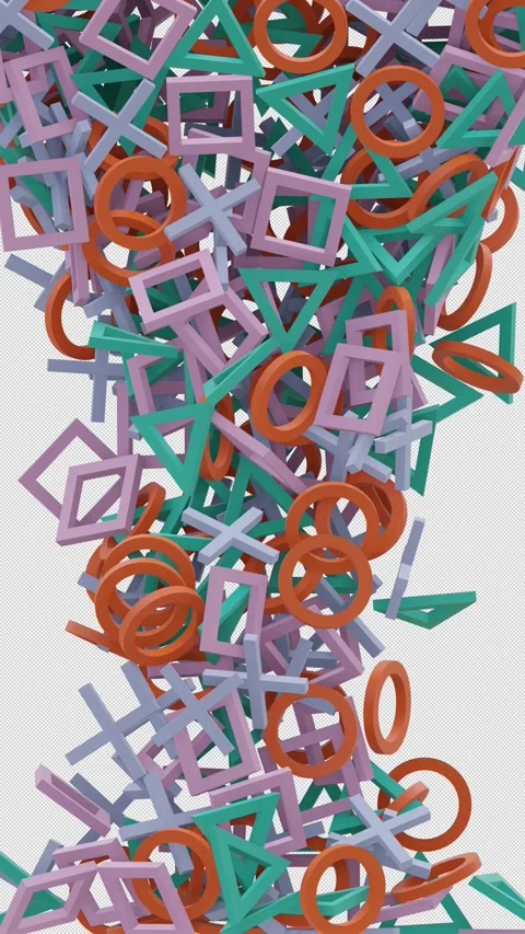 Square Triangle Circle Cross Portrait Curtain Transition Alpha Channel Stock Footage 269504253