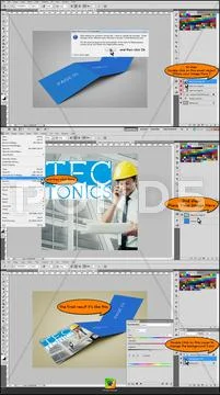 Square Trifold Mockup PSD Template