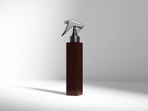 Square Trigger spray bottle mockup Stock Illustration