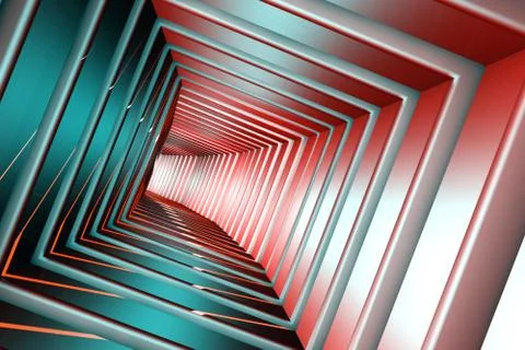 Square Tunnel 스톡 일러스트