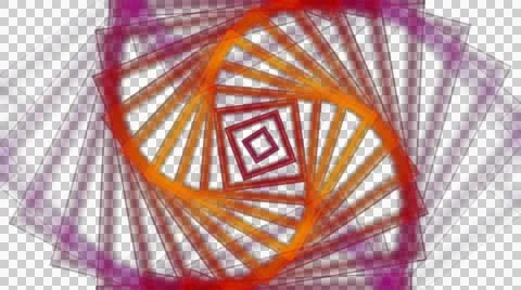 Square twirl colours with alpha  Stock Footage 46014430