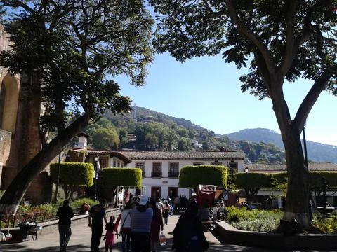 Square in Valle de Bravo, Mexico Stock Photos